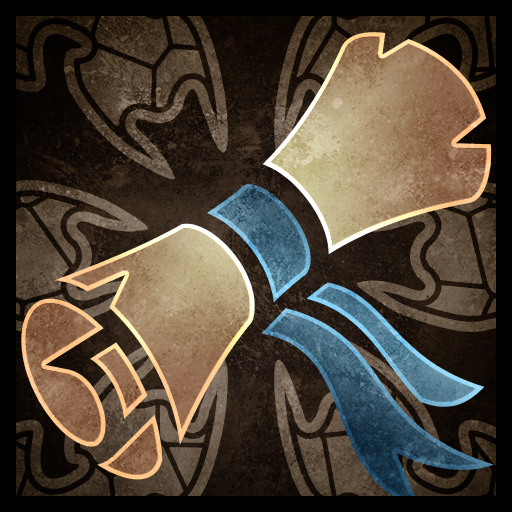 Icon of a scroll wrapped in blue ribbon