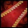 Icon for the Red Carpet ability, depicting a lush red carpet with fanciful gold trim.